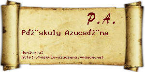 Páskuly Azucséna névjegykártya